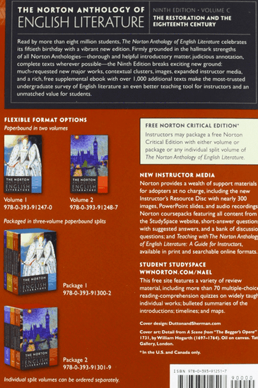 The Norton Anthology Of English Literature Ninth Edition Vol Package 1 A B C